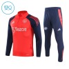 Dječji Manchester United Sweatshirt Za Trening Četvrt Zip 2024-25 Crvena Dječji Manchester United Sweatshirt Za Trening Četvrt Zip 2024-25 Crvena